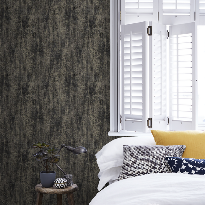 Clarke & Clarke Lusso Wallpaper Collection - Sontuoso - Noir