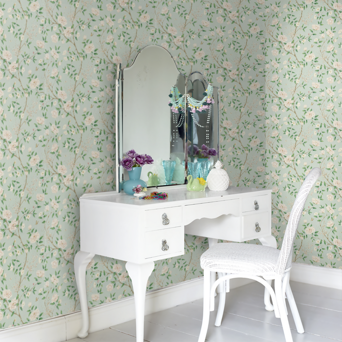 Zoffany Wallpaper - Cotswold Manor - Romey's Garden - Sea Green