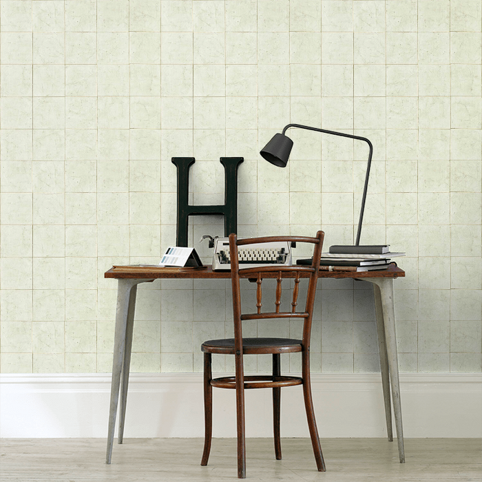 Zoffany Wallpaper - Folio - Piastrella - Flint Grey