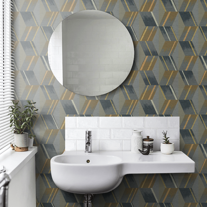 Zoffany Wallpaper - Rhombi - Anthracite