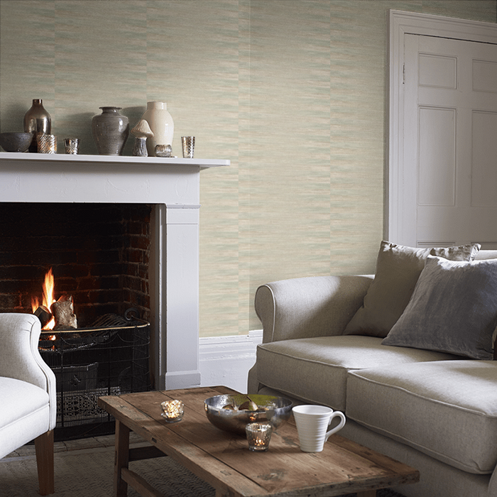 Zoffany Wallpaper - Kensington Walk- Kensington Grasscloth - Evergreen