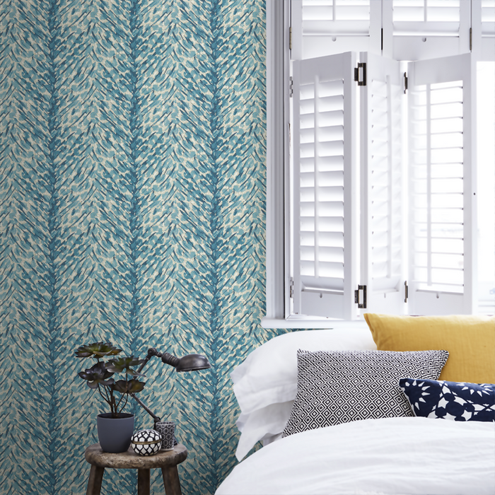 Clarke & Clarke X Breegan Jane Wallpaper Collection - Pokot - Denim