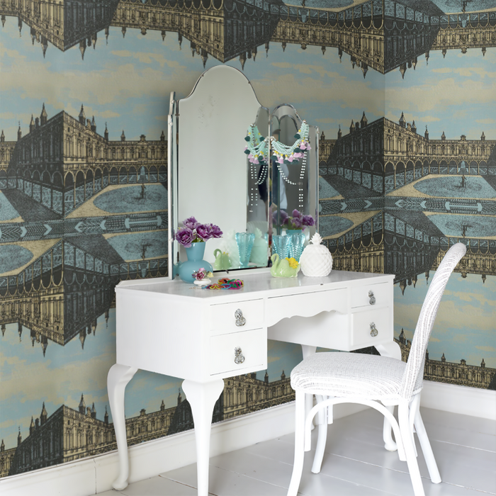 Zoffany Wallpaper - Palladio Volume I - Royal Exchange - Taylors Grey / Platinum