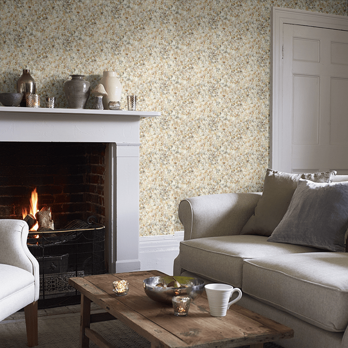 Clarke & Clarke Fusion Wallpaper Collection - Scintilla - Ochre