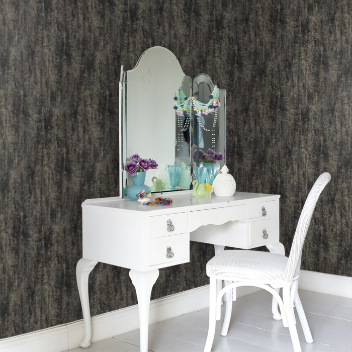 Clarke & Clarke Lusso Wallpaper Collection - Sontuoso - Noir