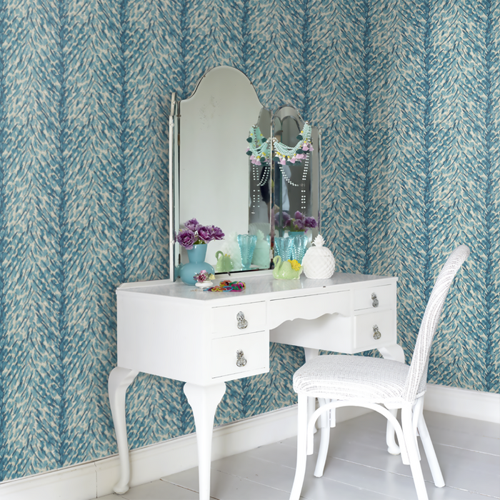 Clarke & Clarke X Breegan Jane Wallpaper Collection - Pokot - Denim