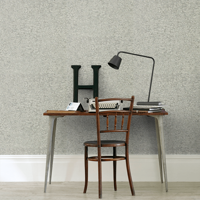 Zoffany Wallpaper - Kempshott - Weathered Stone Plain - Graphite