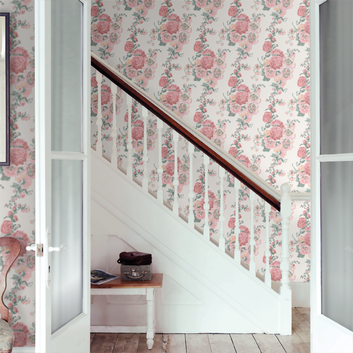 Laura Ashley Wallpaper - Hollyhocks