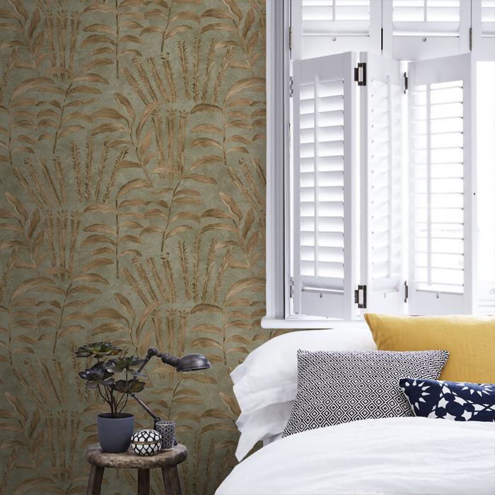 Zoffany Wallpaper - Darnley - Highclere - Olivine