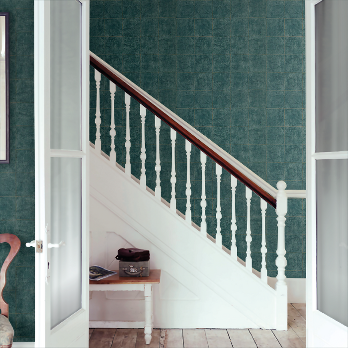 Zoffany Wallpaper - Folio - Piastrella - Huntsman Green