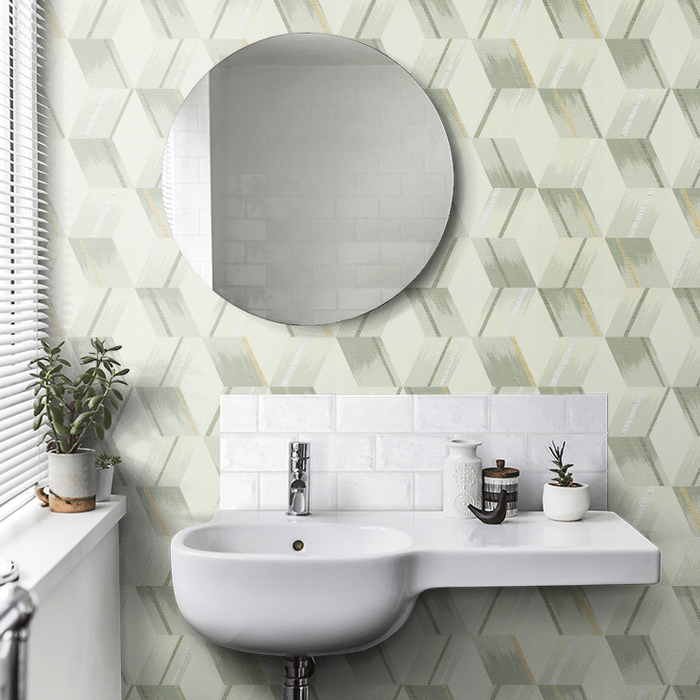 Zoffany Wallpaper - Rhombi - Empire Grey