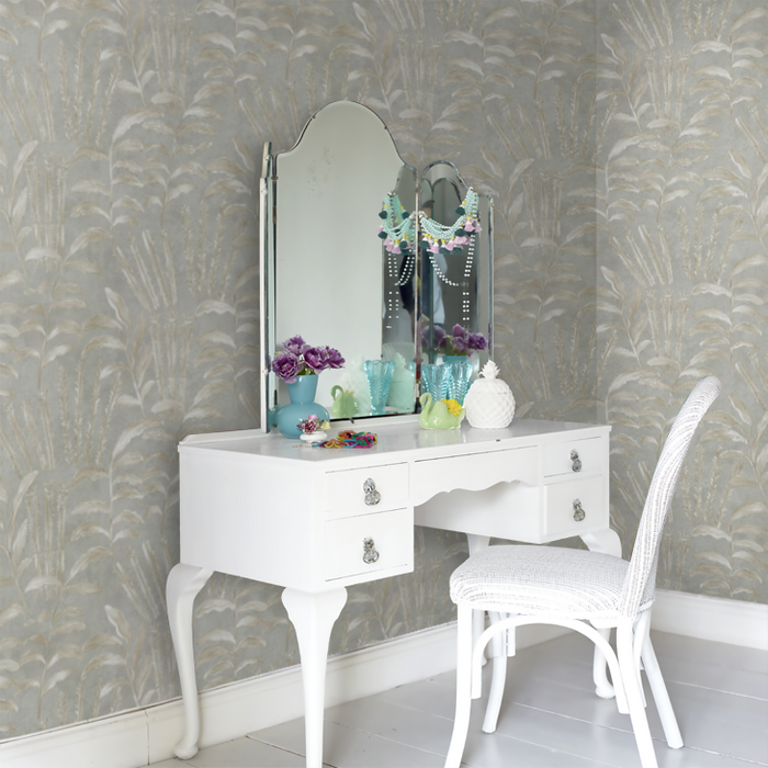 Zoffany Wallpaper - Darnley - Highclere - Zinc