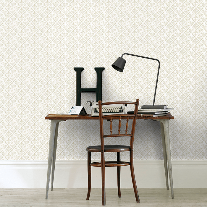 Clarke & Clarke Lusso Wallpaper Collection - Chrysler - Pearl