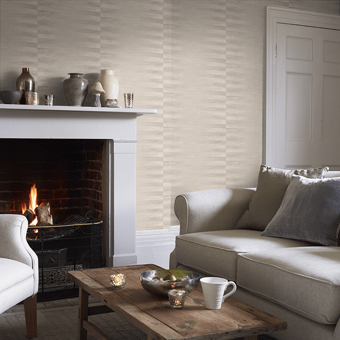 Zoffany Wallpaper - Kensington Walk- Kensington Grasscloth - Paris Grey