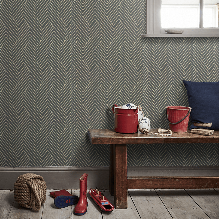 Clarke & Clarke Vivado Wallpaper Collection - Grassetto - Charcoal