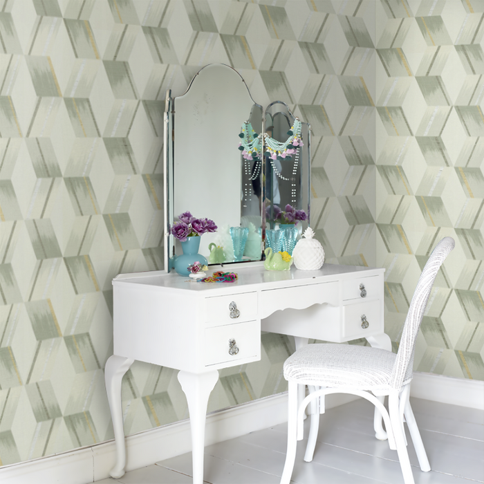 Zoffany Wallpaper - Rhombi - Empire Grey