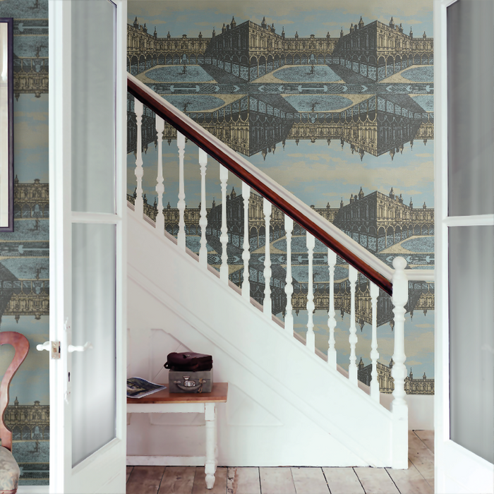 Zoffany Wallpaper - Palladio Volume I - Royal Exchange - Taylors Grey / Platinum