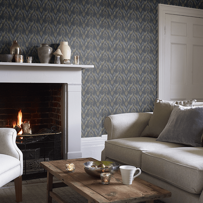 Clarke & Clarke Lusso Wallpaper Collection - Velluto - Noir