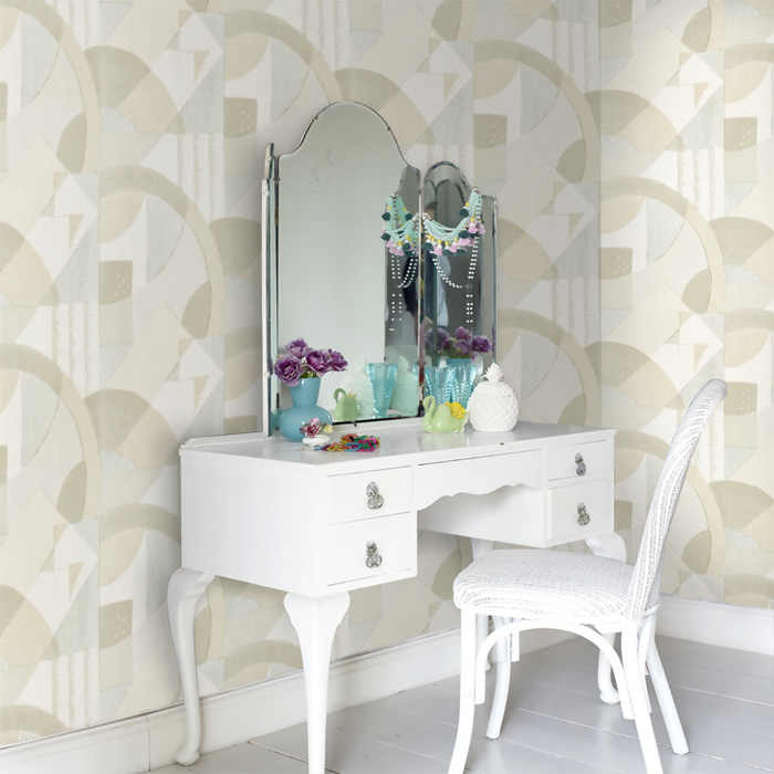 Zoffany Wallpaper - Rhombi - Abstract 1928 - Mineral