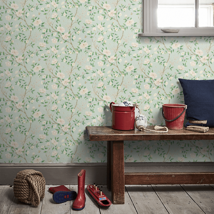 Zoffany Wallpaper - Cotswold Manor - Romey's Garden - Sea Green