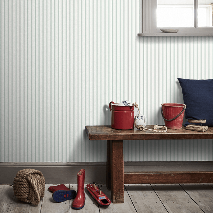 Laura Ashley Wallpaper - Farnworth Stripe