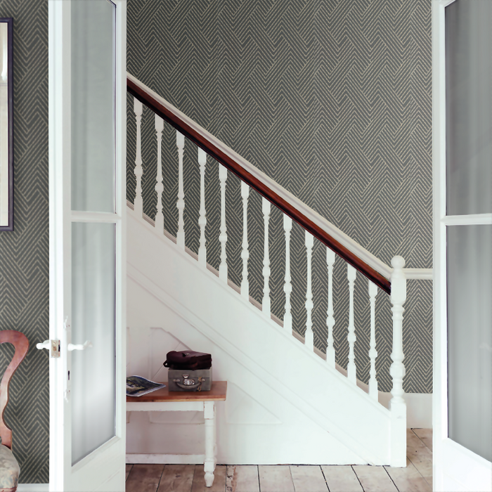 Clarke & Clarke Vivado Wallpaper Collection - Grassetto - Charcoal