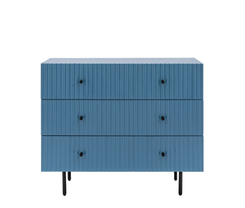 Buckhurst Blue Scalloped Chest of Drawers