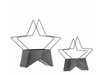 Neptune Star Black Iron Planter Set of 2