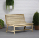 Kerrington Outdoor Garden Bench, Natural Slatted Wood 