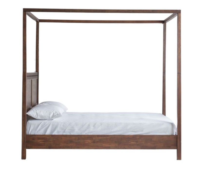 Marrakesh Brown Mango Wood 4 Poster Kingsize Bedstead