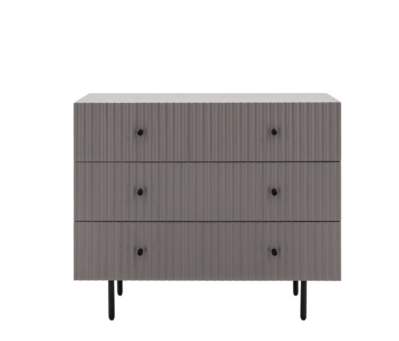 Buckhurst Grey Scalloped Chest of Drawers