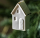 Pearly White  Ceramic Hanging House Ornaments 3pk