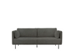 Chiswick 3 Seater Truffle Velvet Sofa with Black Metal Legs