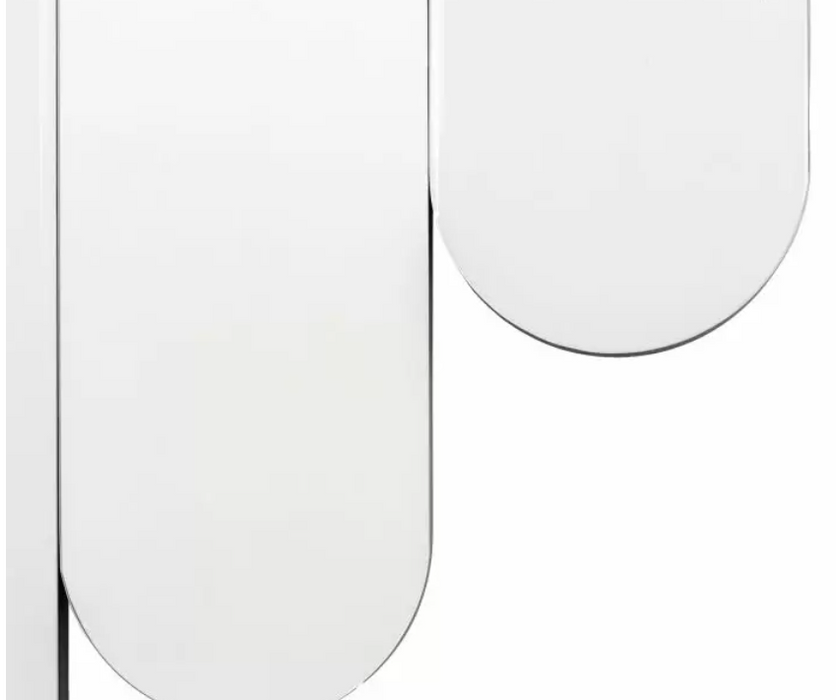 Mayfair Silver Mirror with Rounded Shape Strips