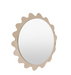 Shoreditch Quirky Round Wavy Edge Metal Mirror in Taupe