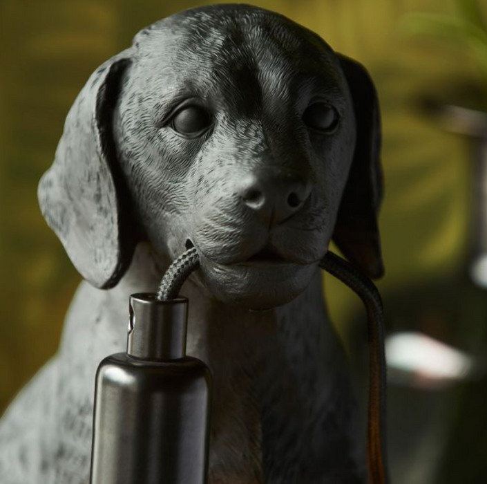 Labrador Puppy  Black Table Lamp ( Due Back In 23/01/25 )