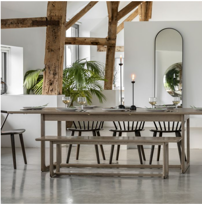 Worthington Contemporary Smoked Oak Extending Dining Table