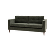 Devon 3 Seater Sofa, Forest Green Fabric, Block Arms, Tapered Wooden Feet, Due Back In 25/05/2024