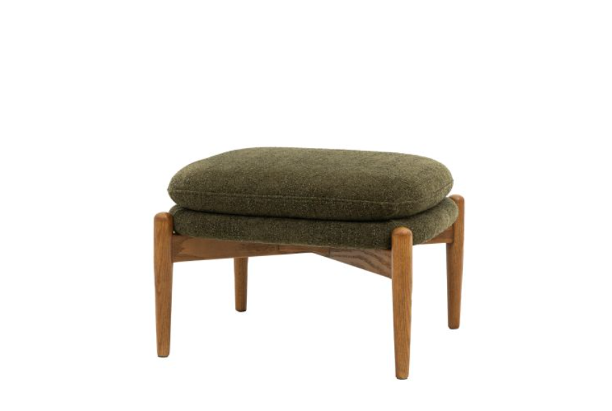 Datsun Green Upholstered Footstool ( Due Back In 08/12/2024 )