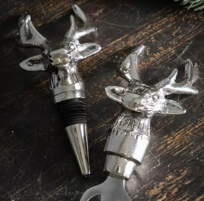 Stag Bottle Stopper Aluminium