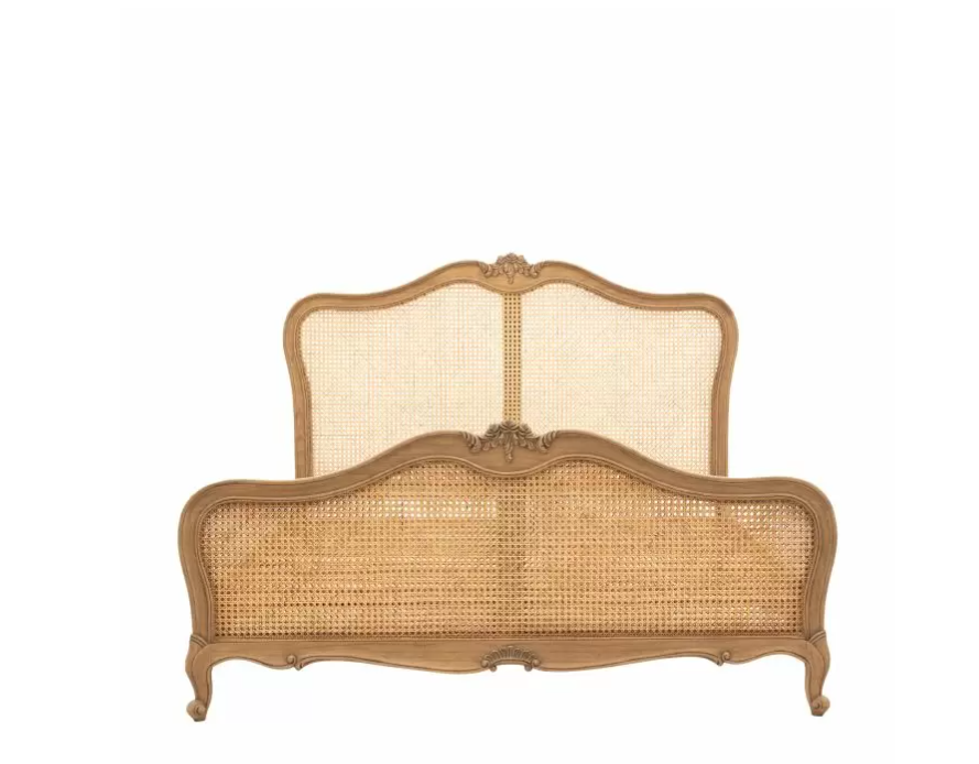 Chic Super King Cane Bed Weathered