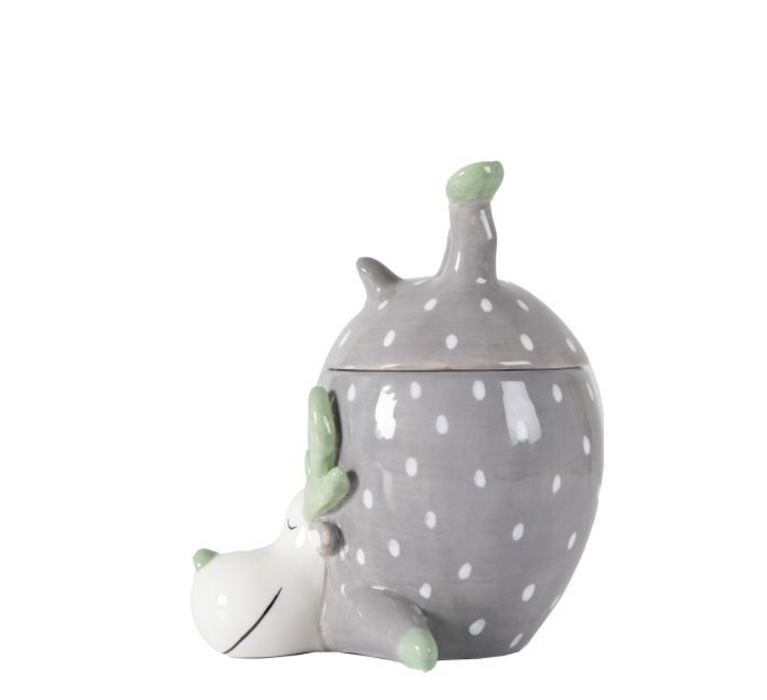 Cute Grey Reindeer Storage Pot