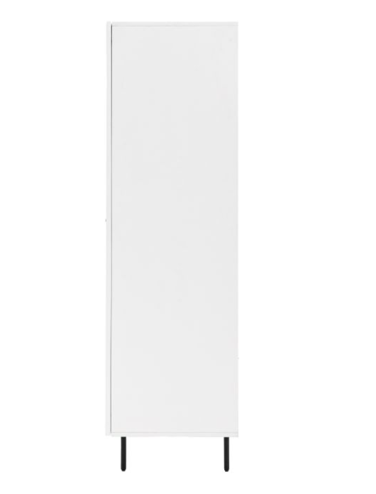 Weston Contemporary White Vertical Scalloped Wardrobe