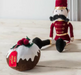  Christmas Pudding Doorstop Brown & White