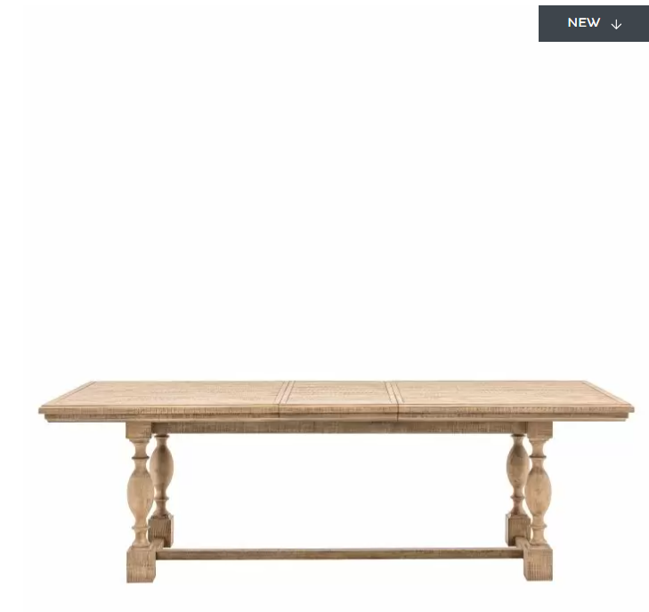 Derby Natural Pine Extending Rectangle Dining Table ( Due Back In 08/11/24 )