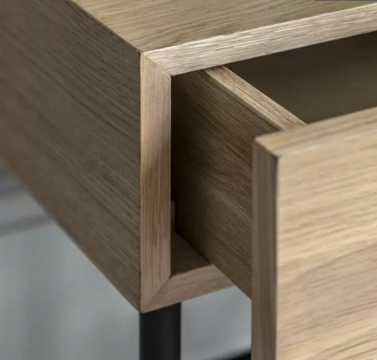 Lewison Contemporary Oak Bedside Table, 1 Drawer