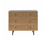 Hyland Black and Natural Oak 3 Drawer Chest