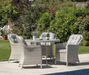 Berkerley Garden Furniture Dining Set, Rattan, Stone