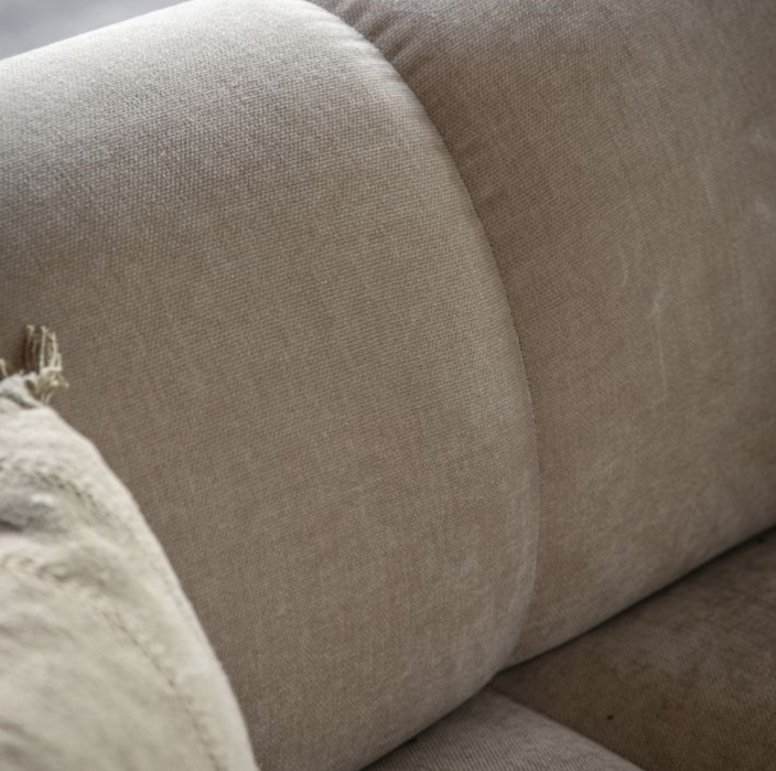 Siena 3 Modern Seater Sofa in Stone Beige Fabric