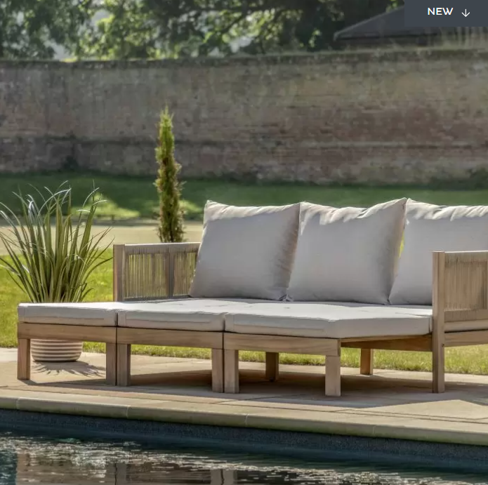 Paros Pull Out 3 Seater Sofa in Natural Acacia ( Due back In 22/01/25 )